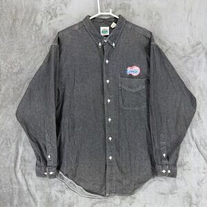 In The Paint Los Angeles Clippers Vintage Denim Shirt Mens XL‎ Black NBA Cotton